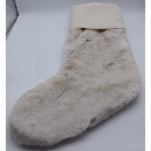 Pottery Barn Thomas Alpaca Christmas Holiday Faux Fur Stocking Xmas Lined - Picture 5 of 7